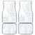 Samoa White Sunday Car Mats Classic Siapo Style LT7 White - Polynesian Pride