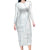 Samoa White Sunday Family Matching Long Sleeve Bodycon Dress and Hawaiian Shirt Classic Siapo Style LT7 Mom's Dress White - Polynesian Pride