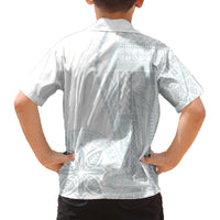 Samoa White Sunday Family Matching Summer Maxi Dress and Hawaiian Shirt Classic Siapo Style LT7 - Polynesian Pride