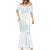 Samoa White Sunday Mermaid Dress Classic Siapo Style LT7 - Polynesian Pride