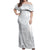 Samoa White Sunday Off Shoulder Maxi Dress Classic Siapo Style LT7 Women White - Polynesian Pride