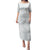 Samoa White Sunday Puletasi Classic Siapo Style LT7 Long Dress White - Polynesian Pride