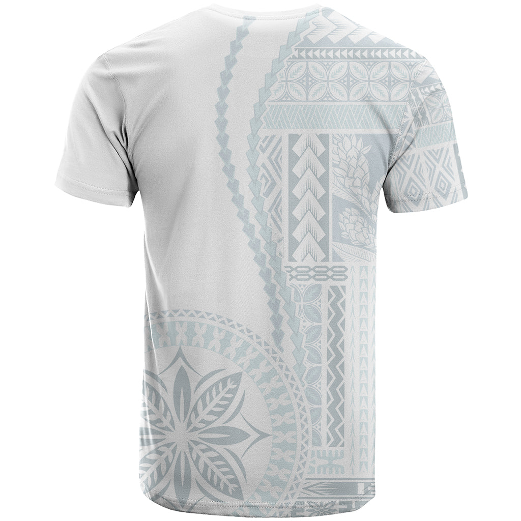 Samoa White Sunday T Shirt Classic Siapo Style LT7 - Polynesian Pride