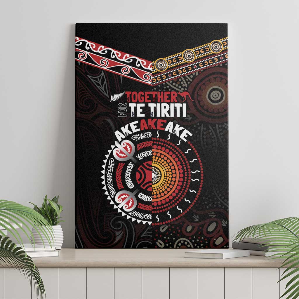 Aotearoa and Australia Indigenous Canvas Wall Art Stand Together For Te Tiriti LT7 - Polynesian Pride