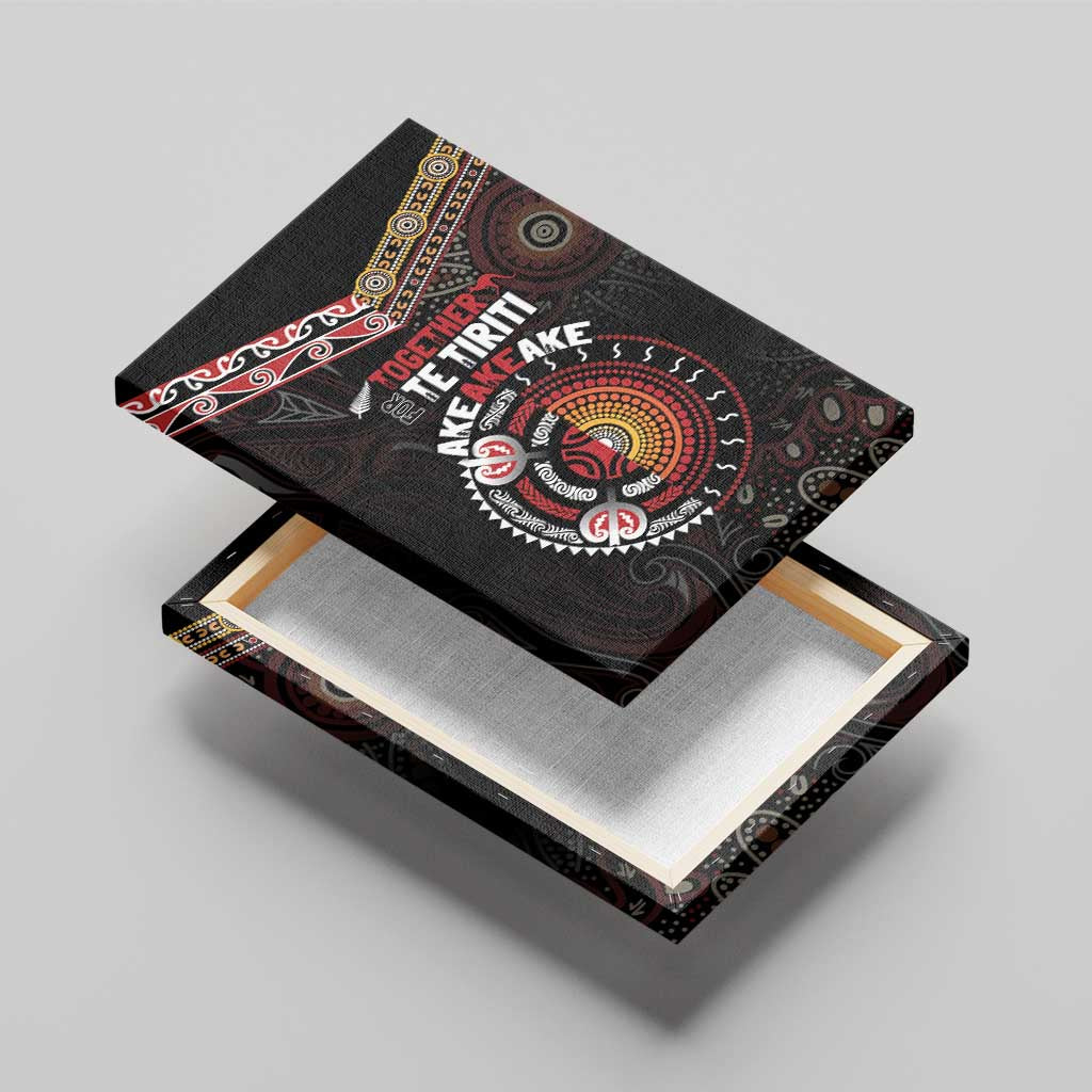 Aotearoa and Australia Indigenous Canvas Wall Art Stand Together For Te Tiriti LT7 - Polynesian Pride