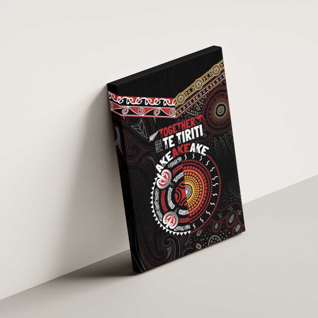 Aotearoa and Australia Indigenous Canvas Wall Art Stand Together For Te Tiriti LT7 - Polynesian Pride