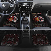 Aotearoa and Australia Indigenous Car Mats Stand Together For Te Tiriti LT7 Set 4pcs Black - Polynesian Pride