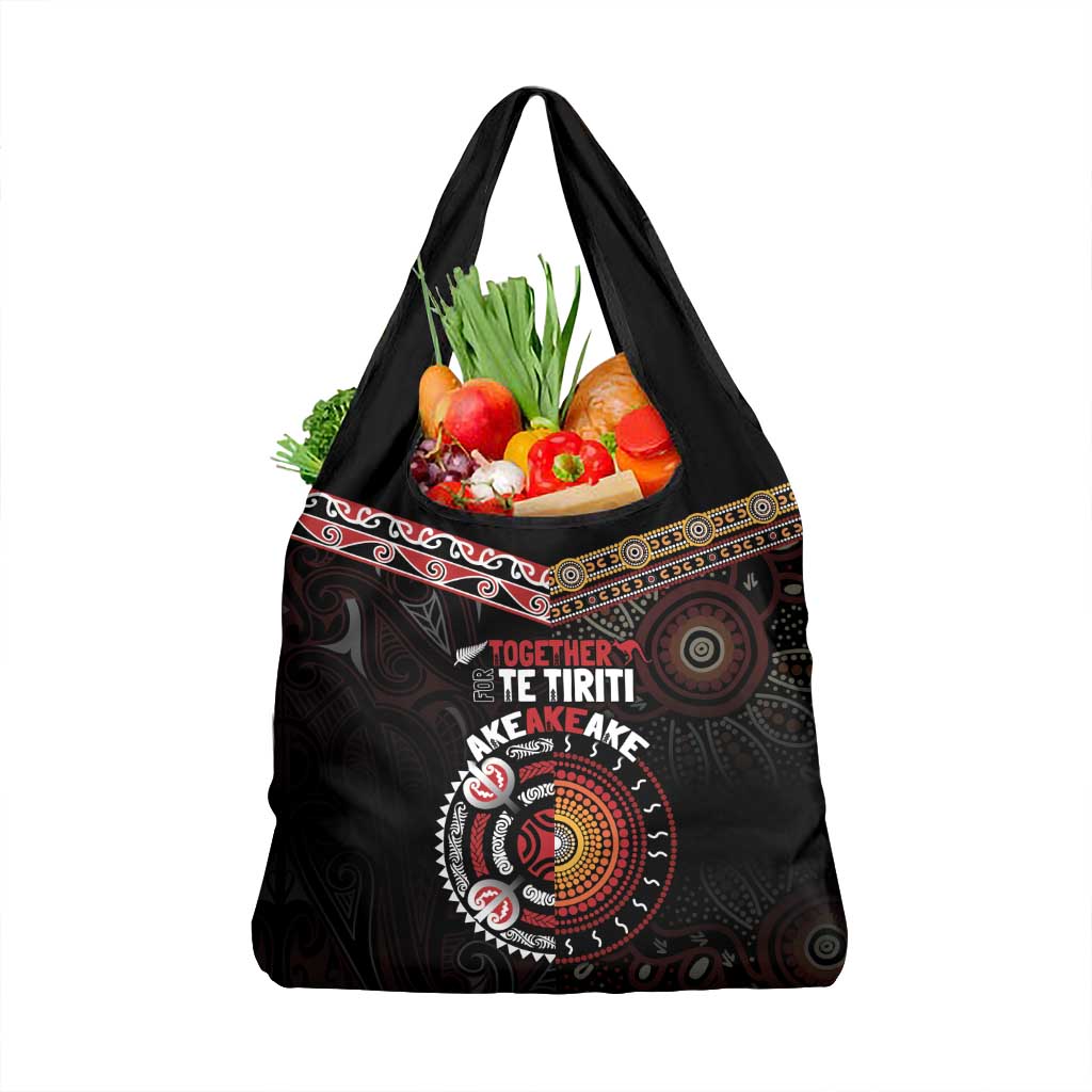 Aotearoa and Australia Indigenous Grocery Bag Stand Together For Te Tiriti