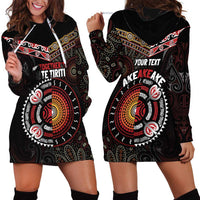 Aotearoa and Australia Indigenous Hoodie Dress Stand Together For Te Tiriti LT7 - Polynesian Pride