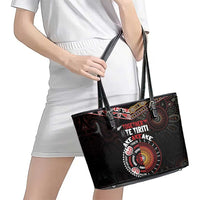 Aotearoa and Australia Indigenous Leather Tote Bag Stand Together For Te Tiriti LT7 - Polynesian Pride