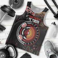 Aotearoa and Australia Indigenous Men Tank Top Stand Together For Te Tiriti LT7 - Polynesian Pride