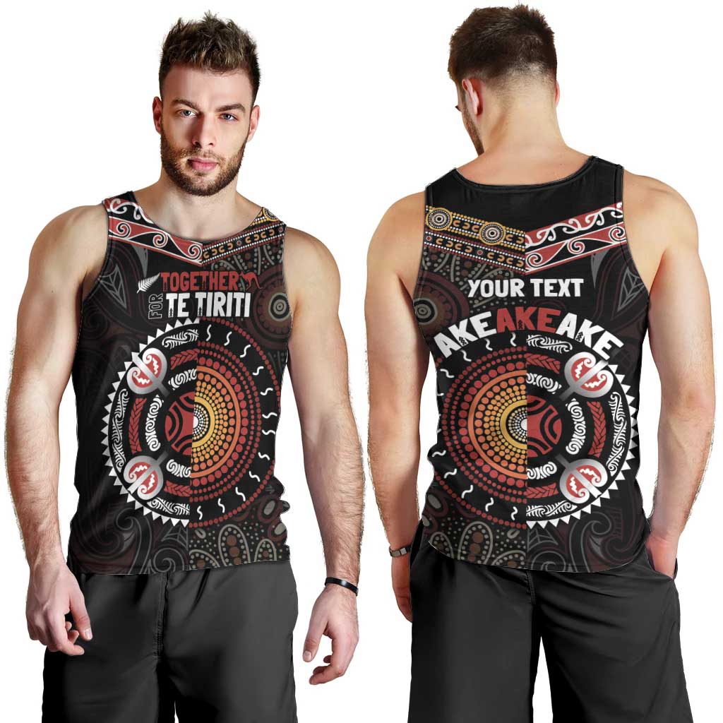 Aotearoa and Australia Indigenous Men Tank Top Stand Together For Te Tiriti LT7 - Polynesian Pride