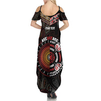 Aotearoa and Australia Indigenous Summer Maxi Dress Stand Together For Te Tiriti LT7 - Polynesian Pride
