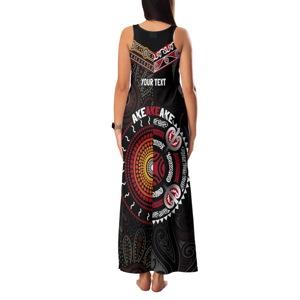 Aotearoa and Australia Indigenous Tank Maxi Dress Stand Together For Te Tiriti LT7 - Polynesian Pride