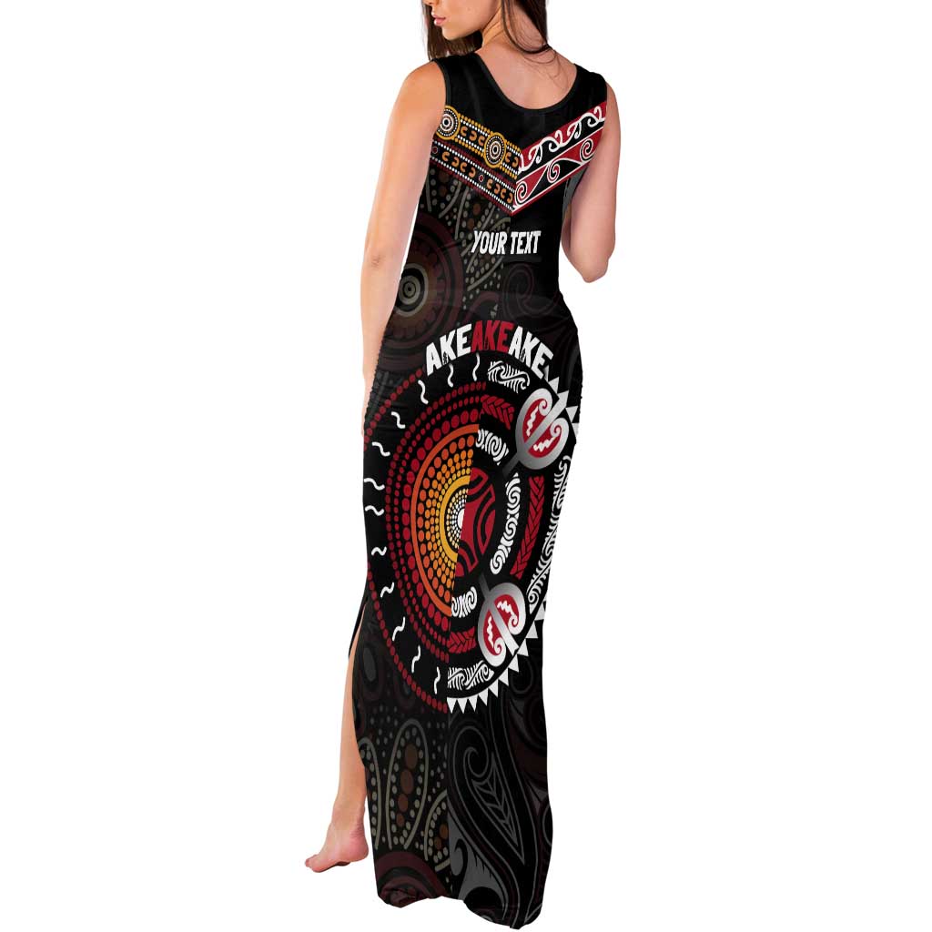 Aotearoa and Australia Indigenous Tank Maxi Dress Stand Together For Te Tiriti LT7 - Polynesian Pride