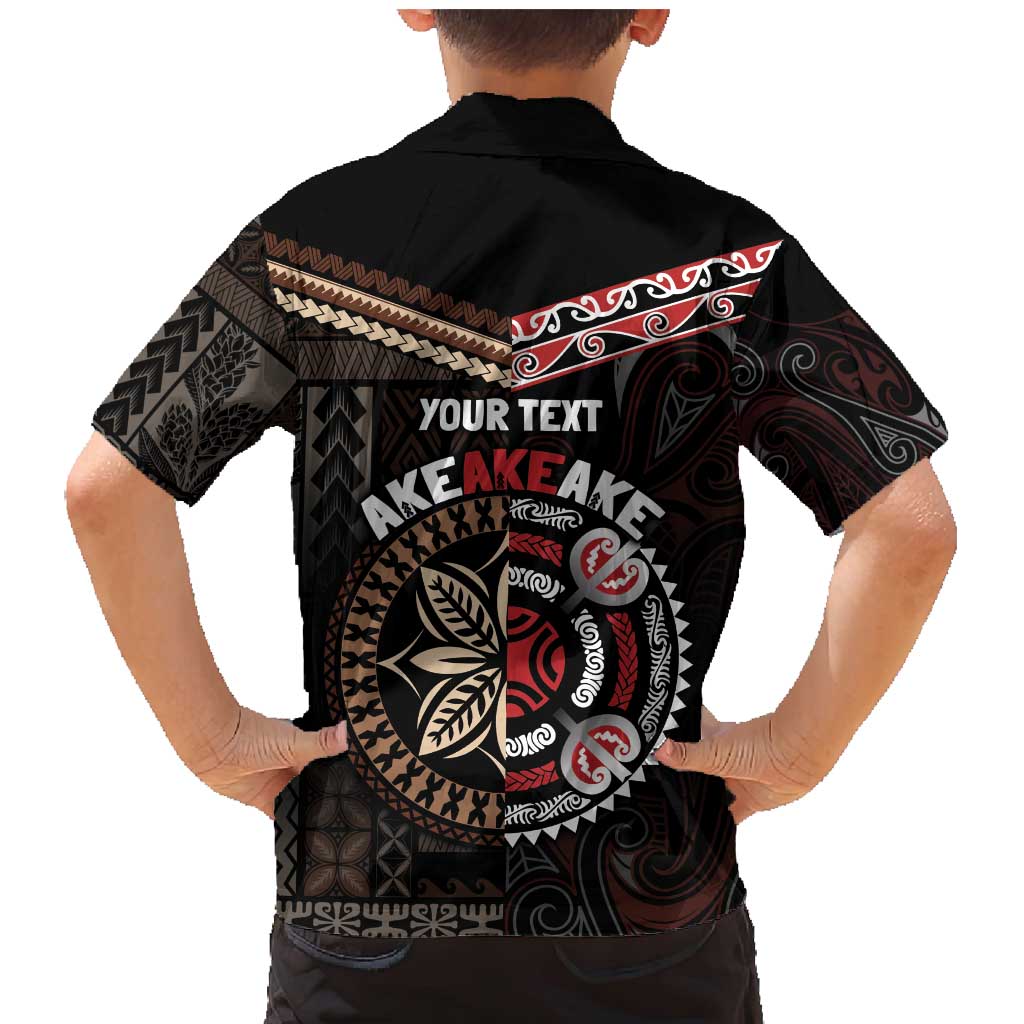 Aotearoa and Samoa Together For Te Tiriti Family Matching Mermaid Dress and Hawaiian Shirt Kowhaiwhai Mix Siapo