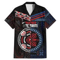 Aotearoa and Samoa Together For Te Tiriti Family Matching Mermaid Dress and Hawaiian Shirt Kowhaiwhai Mix Siapo - Flag Color