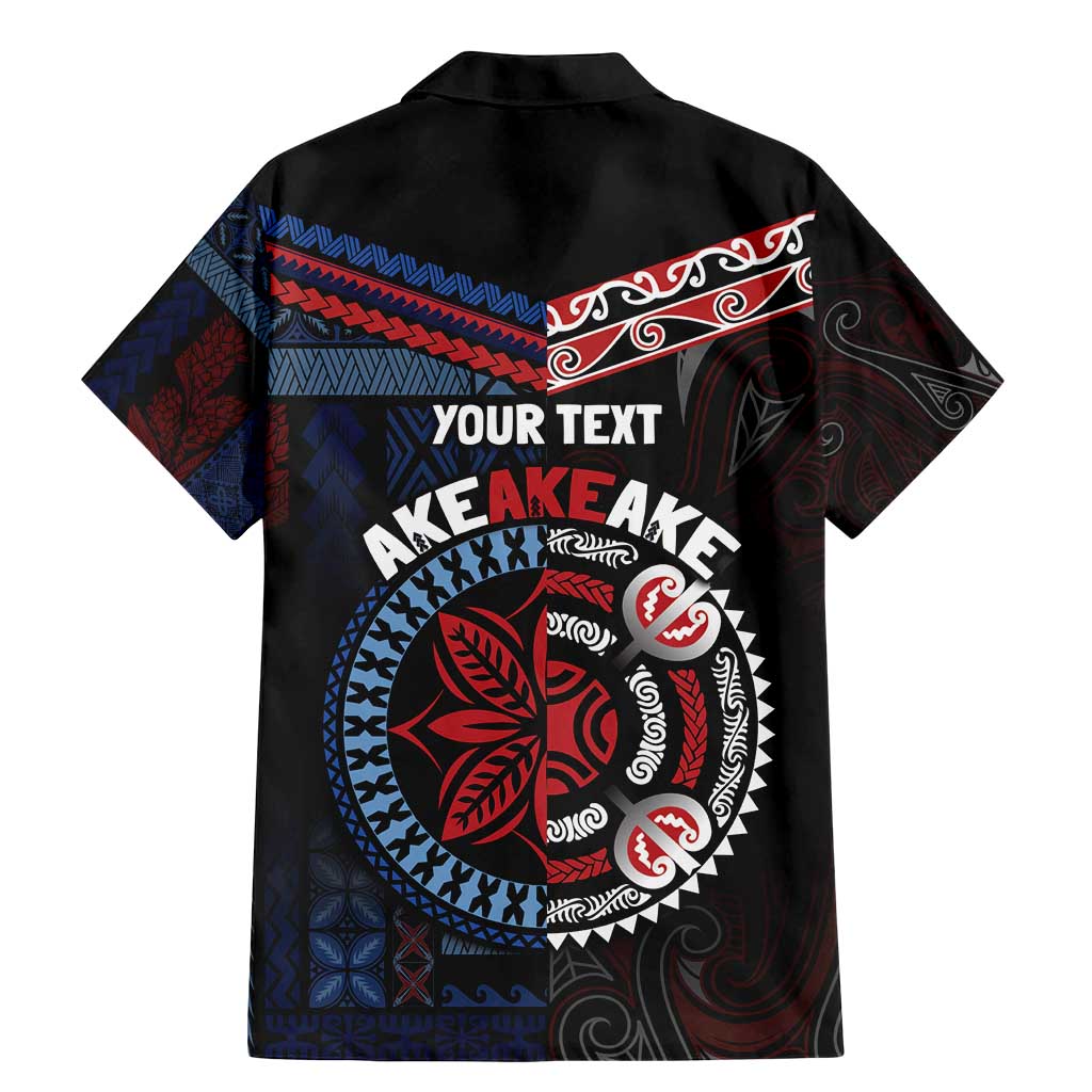 Aotearoa and Samoa Together For Te Tiriti Family Matching Mermaid Dress and Hawaiian Shirt Kowhaiwhai Mix Siapo - Flag Color