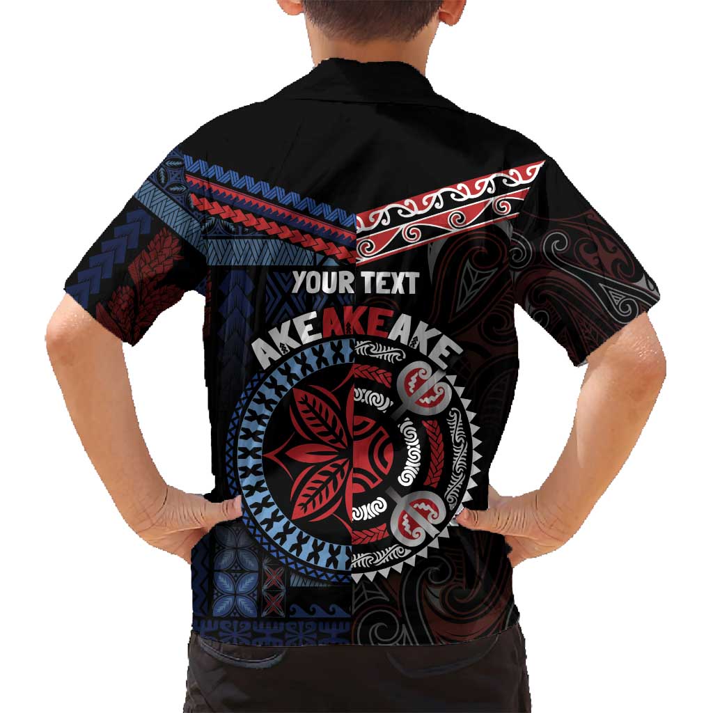 Aotearoa and Samoa Together For Te Tiriti Family Matching Tank Maxi Dress and Hawaiian Shirt Kowhaiwhai Mix Siapo - Flag Color