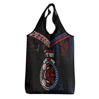 Aotearoa and Samoa Together For Te Tiriti Grocery Bag Kowhaiwhai Mix Siapo - Flag Color