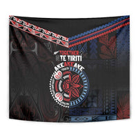 Aotearoa and Samoa Together For Te Tiriti Tapestry Kowhaiwhai Mix Siapo - Flag Color