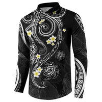 Polynesia Tribal Button Sweatshirt Tentacles Plumeria LT7 - Polynesian Pride