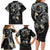 Polynesia Tribal Family Matching Long Sleeve Bodycon Dress and Hawaiian Shirt Tentacles Plumeria