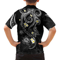 Polynesia Tribal Family Matching Puletasi and Hawaiian Shirt Tentacles Plumeria