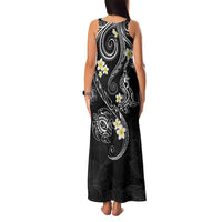 Polynesia Tribal Family Matching Tank Maxi Dress and Hawaiian Shirt Tentacles Plumeria