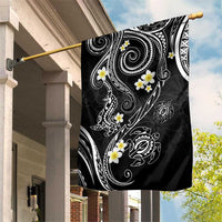Polynesia Tribal Garden Flag Tentacles Plumeria LT7 House Flag Black - Polynesian Pride