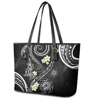 Polynesia Tribal Leather Tote Bag Tentacles Plumeria LT7 - Polynesian Pride