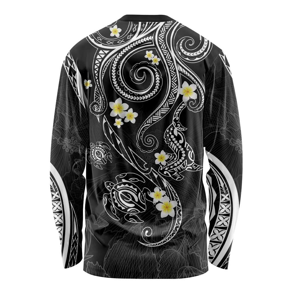 Polynesia Tribal Long Sleeve Shirt Tentacles Plumeria LT7 - Polynesian Pride
