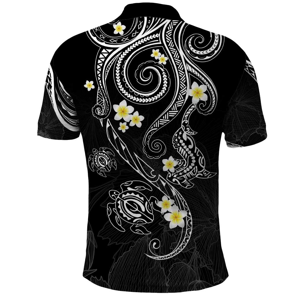 Polynesia Tribal Polo Shirt Tentacles Plumeria