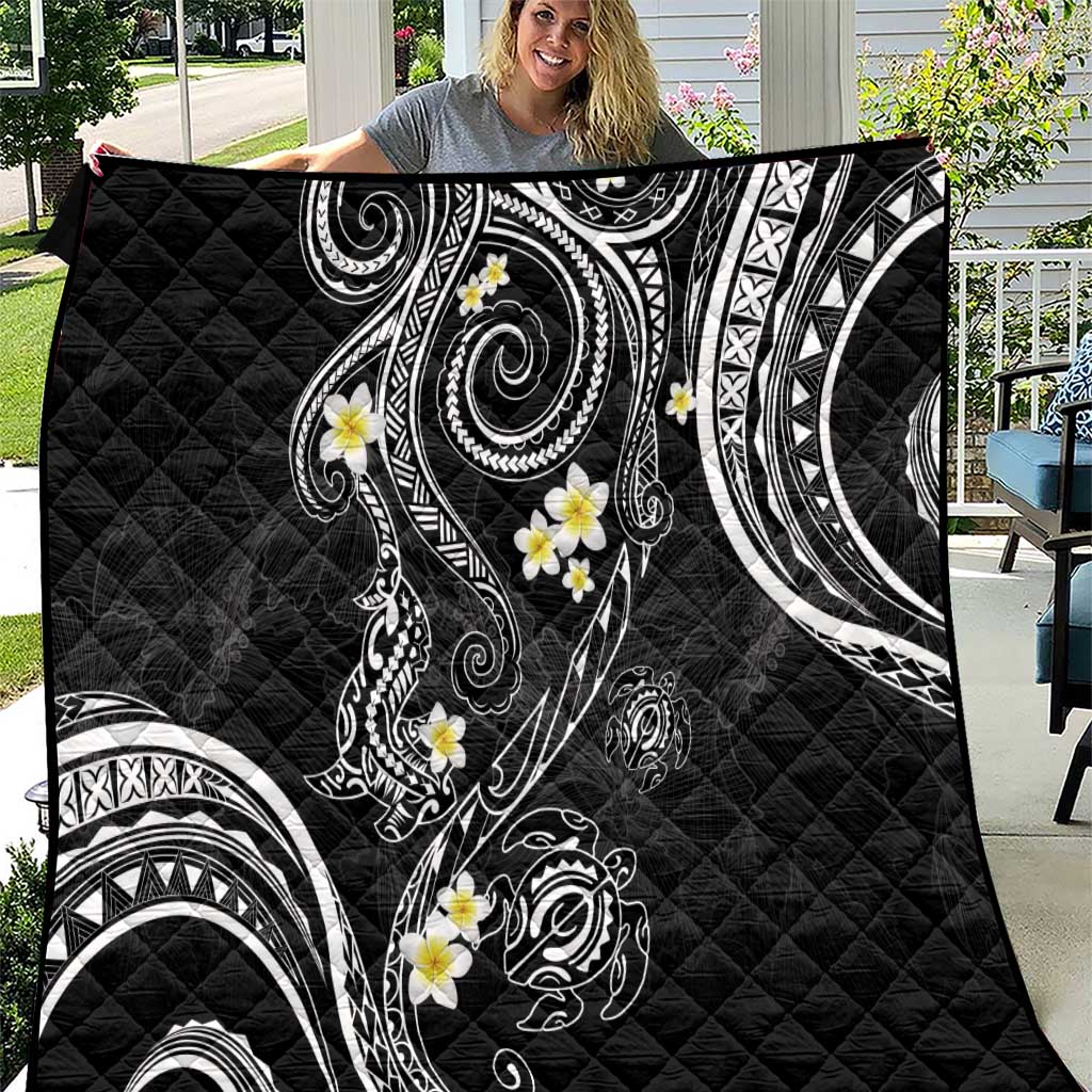 Polynesia Tribal Quilt Tentacles Plumeria