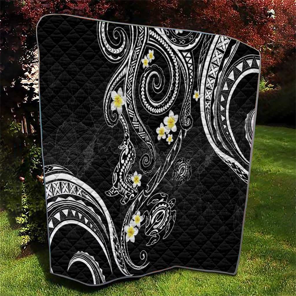 Polynesia Tribal Quilt Tentacles Plumeria