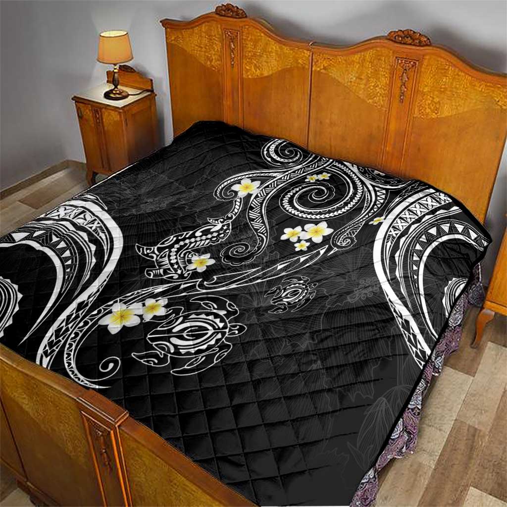 Polynesia Tribal Quilt Tentacles Plumeria