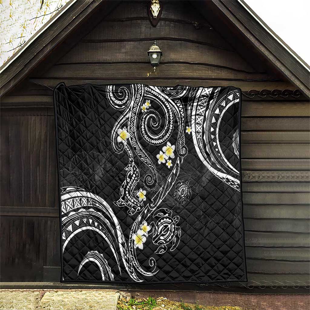 Polynesia Tribal Quilt Tentacles Plumeria