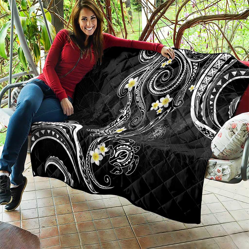 Polynesia Tribal Quilt Tentacles Plumeria