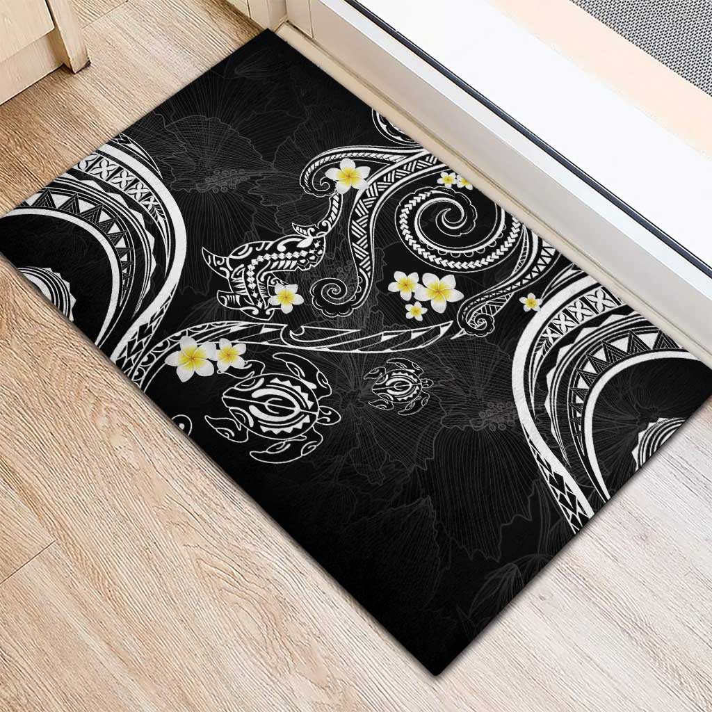 Polynesia Tribal Rubber Doormat Tentacles Plumeria LT7 - Polynesian Pride