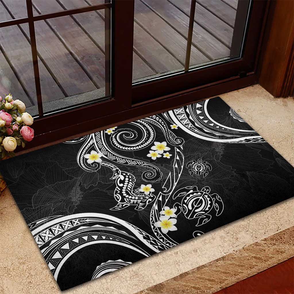 Polynesia Tribal Rubber Doormat Tentacles Plumeria LT7 - Polynesian Pride