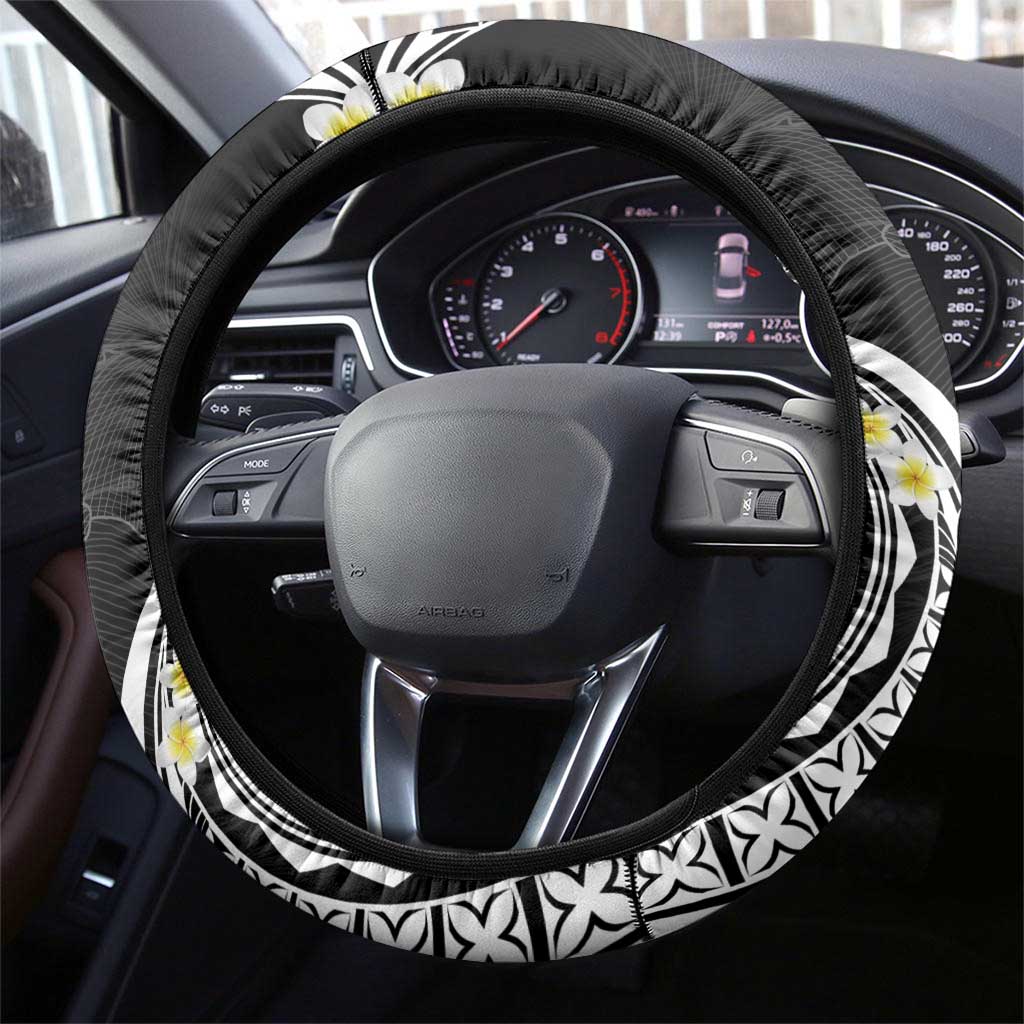 Polynesia Tribal Steering Wheel Cover Tentacles Plumeria LT7 - Polynesian Pride