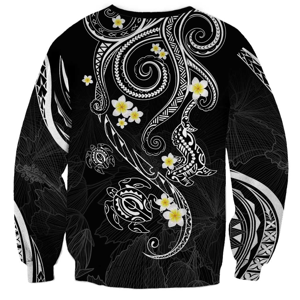 Polynesia Tribal Sweatshirt Tentacles Plumeria LT7 - Polynesian Pride