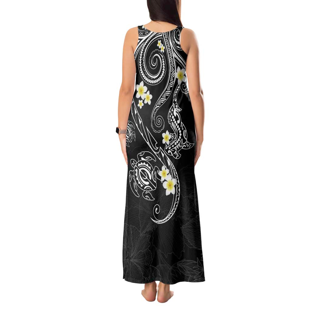 Polynesia Tribal Tank Maxi Dress Tentacles Plumeria LT7 - Polynesian Pride