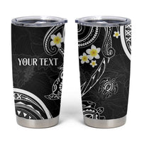 Polynesia Tribal Tumbler Cup Tentacles Plumeria LT7 Black - Polynesian Pride