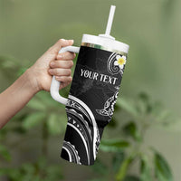 Polynesia Tribal Tumbler With Handle Tentacles Plumeria LT7 - Polynesian Pride