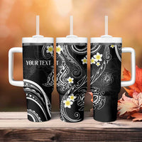Polynesia Tribal Tumbler With Handle Tentacles Plumeria LT7 - Polynesian Pride