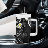 Polynesia Tribal Tumbler With Handle Tentacles Plumeria LT7 - Polynesian Pride