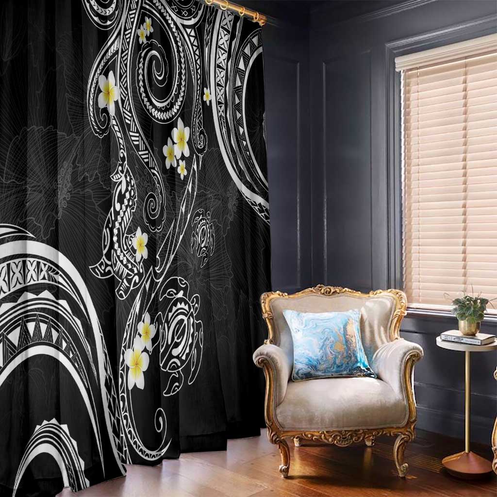 Polynesia Tribal Window Curtain Tentacles Plumeria LT7 - Polynesian Pride