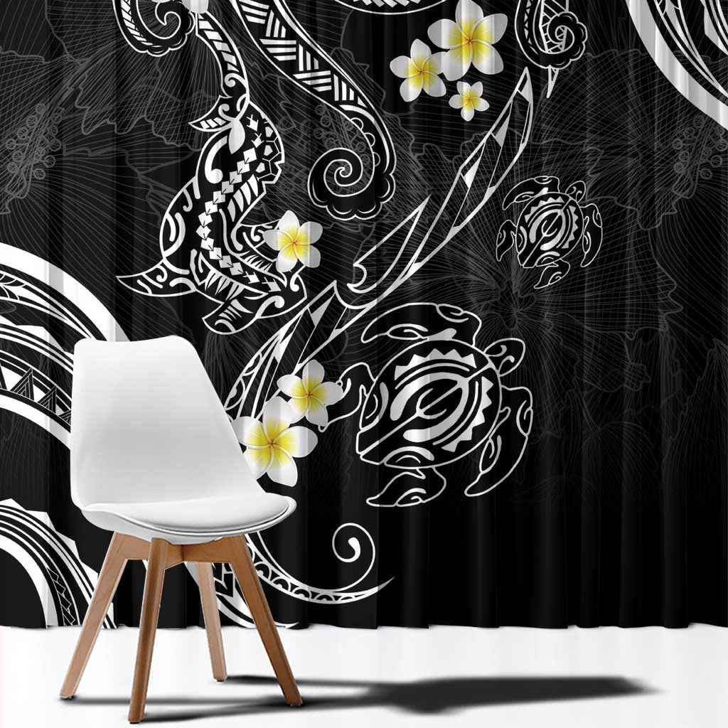 Polynesia Tribal Window Curtain Tentacles Plumeria LT7 - Polynesian Pride