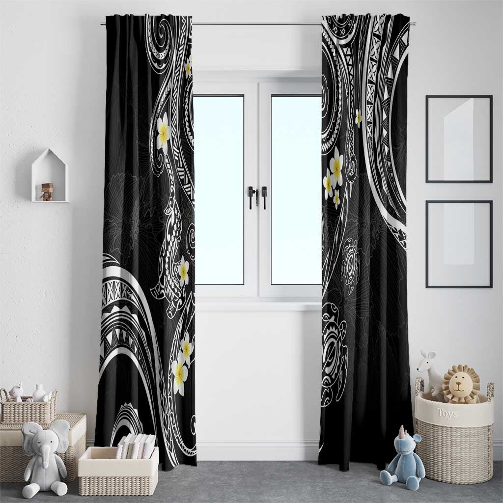 Polynesia Tribal Window Curtain Tentacles Plumeria LT7 - Polynesian Pride